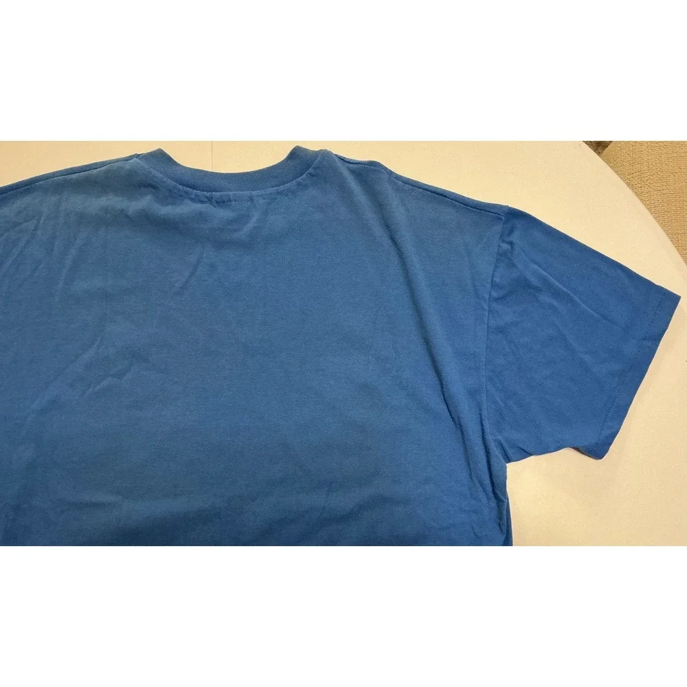 VTG USA Made‎ Single Stitch Christian Motorcycle Grunge T-Shirt Blue XXL Eagle
